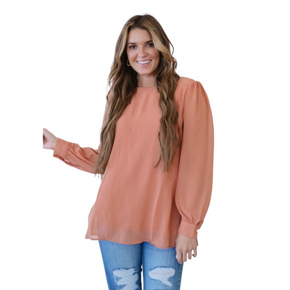 🧡🧡🧡 Zenana Once Upon A Time Plus Size Chiffon Blouse 🧡🧡🧡 - Picture 4 of 11